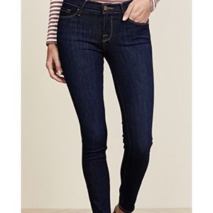 Frame Jeans, “Le Skinny” style in dark blue denim